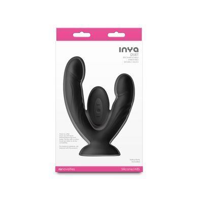 Подвійний ділдо з вібрацією NS Novelties INYA - Duet - Black &mdash; купити в інтим-бутику EroticToys