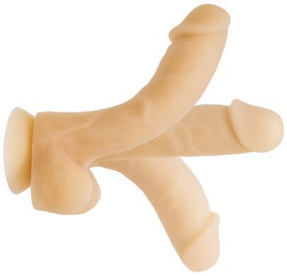 Фалоімітатор із пам&rsquo;яттю форми, на присосці ADDICTION &mdash; DAVID 8&Prime; Silicone Dong, віброкуля в подаруно &mdash; купити в інтим-бутику EroticToys