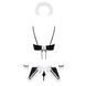 Атласний еротичний костюм покоївки Obsessive Maid set S/M, black, 5 предметів в інтим-бутику EroticToys