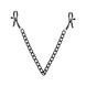 Затискачі для сосків Bedroom Fantasies Nipple Clamps with Chain - Black в інтим-бутику EroticToys