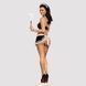 Атласний еротичний костюм покоївки Obsessive Maid set S/M, black, 5 предметів в інтим-бутику EroticToys
