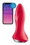 Замовити анонімно: Анальна смарт-вібропробка із перлинним масажем Satisfyer Rotator Plug 1+ Red