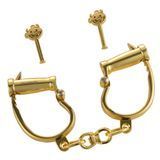 Наручники LOCKINK Love-slave Handcuffs, золотисті, металеві, у формі стремен &mdash; купити в інтим-бутику EroticToys