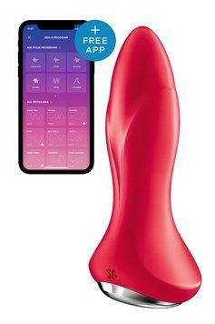 Анальна смарт-вібропробка із перлинним масажем Satisfyer Rotator Plug 1+ Red &mdash; купити в інтим-бутику EroticToys