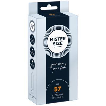 Презервативи Mister Size - pure feel - 57 (10 condoms), товщина 0,05 мм &mdash; купити в інтим-бутику EroticToys