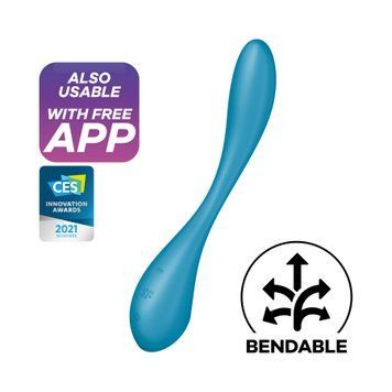 Універсальний смарт-вібратор Satisfyer G-Spot Flex 5+ Petrol &mdash; купити в інтим-бутику EroticToys