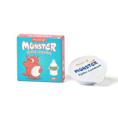 Насадка на член Recare Red Monster Spike Condom (презерватив з рядами шипів) &mdash; купити в інтим-бутику EroticToys