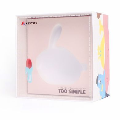 Вакуумний кліторальний стимулятор з вібрацією KISTOY Too Simple White &mdash; купити в інтим-бутику EroticToys