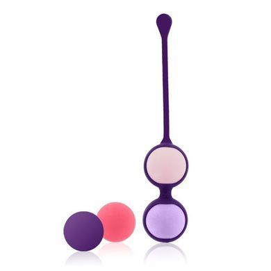 Набір вагінальних кульок Rianne S: Pussy Playballs Nude, маса 15, 25, 35, 55г, монолітні, косметичка &mdash; купити в інтим-бутику EroticToys