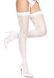 Панчохи-сітка зі швом ззаду Leg Avenue Butterfly back seam thigh highs One size White в інтим-бутику EroticToys