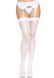 Панчохи-сітка зі швом ззаду Leg Avenue Butterfly back seam thigh highs One size White в інтим-бутику EroticToys
