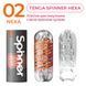 Мастурбатор Tenga Spinner 02 Hexa з пружною стимулювальною спіраллю всередині, стандартна спіраль в інтим-бутику EroticToys