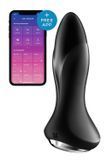 Замовити анонімно: Анальна смарт-вібропробка із перлинним масажем Satisfyer Rotator Plug 1+ Black