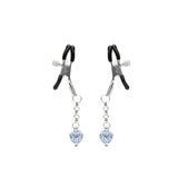 Затискачі для сосків із сердечком Liebe Seele Glow-in-dark Nipple Clamps Blue, світяться в темряві &mdash; купити в інтим-бутику EroticToys