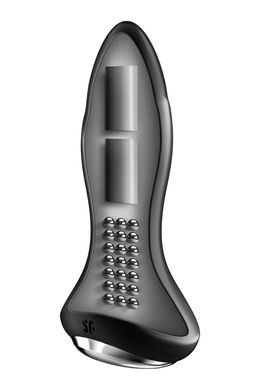 Анальна смарт-вібропробка із перлинним масажем Satisfyer Rotator Plug 1+ Black &mdash; купити в інтим-бутику EroticToys