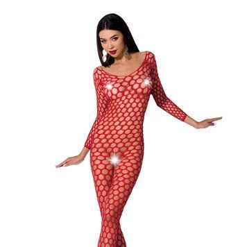 Бодістокінг з великою сіткою Passion BS077 red &mdash; купити в інтим-бутику EroticToys