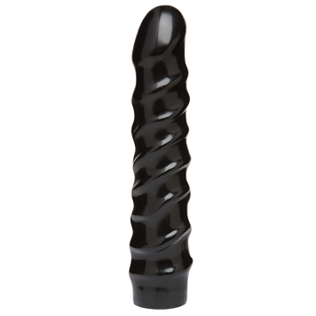 Дилдо Doc Johnson CodeBlack - 8 Inch Raging Vac-U-Lock із стимулювальним рельєфом, діаметр 3,8 см &mdash; купити в інтим-бутику EroticToys
