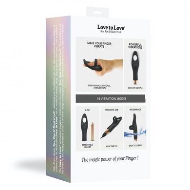 Вібратор на палець Love To Love Tickle Me: преміумдевайс 3-в-1 (Black Onyx) &mdash; купити в інтим-бутику EroticToys