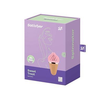 Морозиво-спінатор Satisfyer Lay-On - Sweet Treat Pink/Brown, 10 режимів роботи, водонепроникний &mdash; купити в інтим-бутику EroticToys