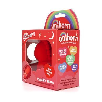 Вібратор-єдиноріжка Unihorn &ndash; Cupid's Beau, масажувальний язичок-сердечко &mdash; купити в інтим-бутику EroticToys
