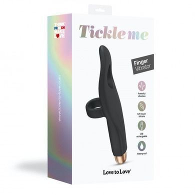 Вібратор на палець Love To Love Tickle Me: преміумдевайс 3-в-1 (Black Onyx) &mdash; купити в інтим-бутику EroticToys