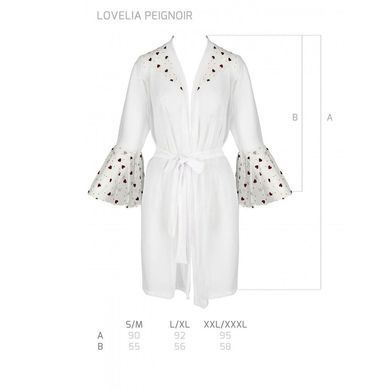 Повітряний пеньюар Passion LOVELIA PEIGNOIR L/XL, white &mdash; купити в інтим-бутику EroticToys