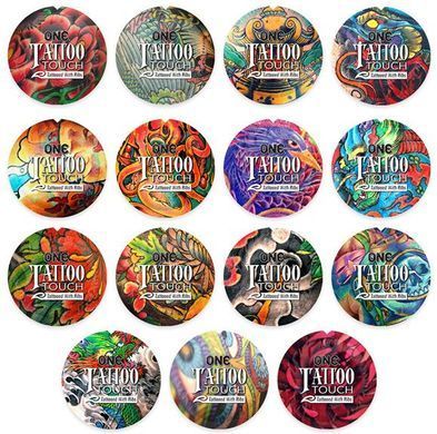 Презерватив ONE Tattoo Touch Purple, 1 шт, фіолетовий з рельєфом у вигляді татуювання &mdash; купити в інтим-бутику EroticToys