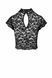 Топ Noir Handmade F303 Essence, M, black, мереживний, короткий рукав, комір-стійка в інтим-бутику EroticToys