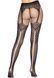 Колготки Leg Avenue Fishnet tights with back seam One size Black, задній шов, мереживо, сітка в інтим-бутику EroticToys