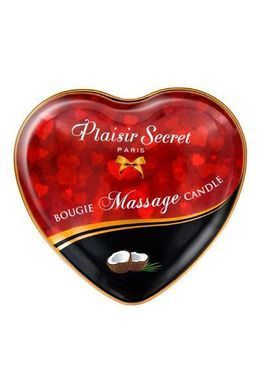 Масажна свічка серце Plaisirs Secrets Coconut (35 мл) &mdash; купити в інтим-бутику EroticToys
