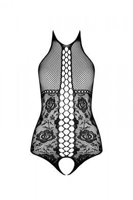 Бодістокінг з імітацією корсетної шнурівки Passion BS094 One Size, black, квітковий візерунок, з дос &mdash; купити в інтим-бутику EroticToys