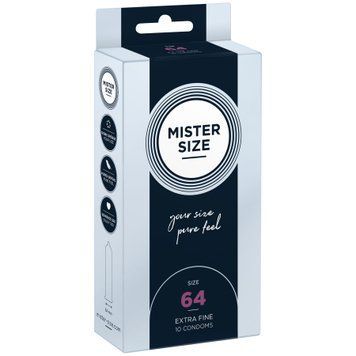 Презервативи Mister Size - pure feel - 64 (10 condoms), товщина 0,05 мм &mdash; купити в інтим-бутику EroticToys