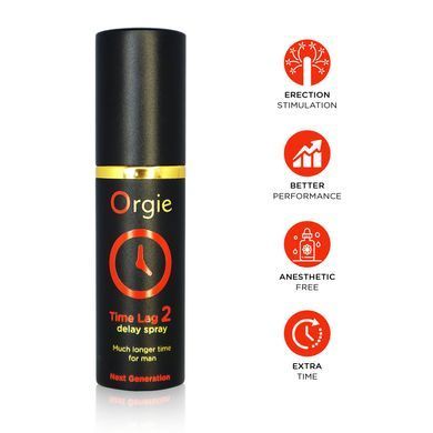 Спрей-пролонгатор Orgie Time Lag 2 Delay Spray, 10 мл, без анестетиків, з екстрактом даміани &mdash; купити в інтим-бутику EroticToys