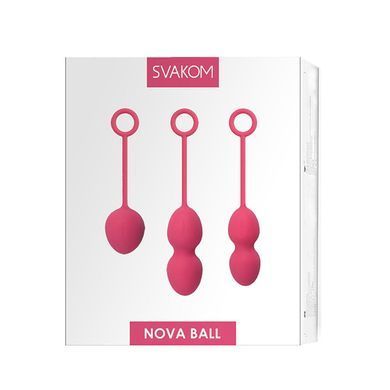 Набір вагінальних кульок зі зміщеним центром ваги Svakom Nova Plum Red &mdash; купити в інтим-бутику EroticToys