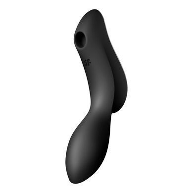 Вакуумний стимулятор з вібрацією Satisfyer Curvy Trinity 2 Black &mdash; купити в інтим-бутику EroticToys