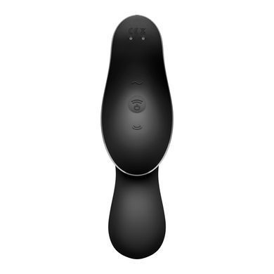 Вакуумний стимулятор з вібрацією Satisfyer Curvy Trinity 2 Black &mdash; купити в інтим-бутику EroticToys