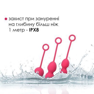 Набір вагінальних кульок зі зміщеним центром ваги Svakom Nova Plum Red &mdash; купити в інтим-бутику EroticToys