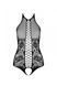 Бодістокінг з імітацією корсетної шнурівки Passion BS094 One Size, black, квітковий візерунок, з дос в інтим-бутику EroticToys