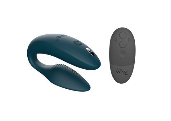 Смарт-вібратор для пар We-Vibe Sync 2 Green Velvet, 10 віброрежимів, пульт ДК &mdash; купити в інтим-бутику EroticToys