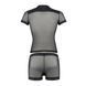 Комплект сітчастої чоловічої білизни Passion 052 SET MICHAEL L/XL black, сорочка, боксери, заклепки в інтим-бутику EroticToys