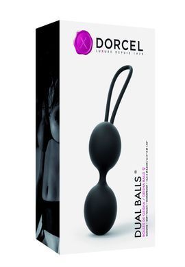 Вагінальні кульки Dorcel Dual Balls Black, діаметр 3,6 см, маса 55 г &mdash; купити в інтим-бутику EroticToys