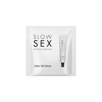 Пробник стимулювального бальзаму для мінету Bijoux Indiscrets Slow Sex Oral sex balm &mdash; купити в інтим-бутику EroticToys