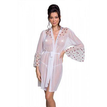 Повітряний пеньюар Passion LOVELIA PEIGNOIR XXL/XXXL, white &mdash; купити в інтим-бутику EroticToys