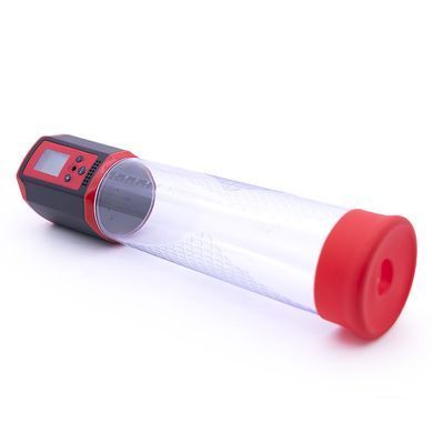 Автоматична вакуумна помпа Men Powerup Passion Pump Red, LED-табло, перезаряджувана, 8 режимів &mdash; купити в інтим-бутику EroticToys