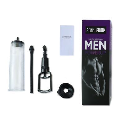 Вакуумна помпа з ручним насосом Men Powerup Black &mdash; купити в інтим-бутику EroticToys