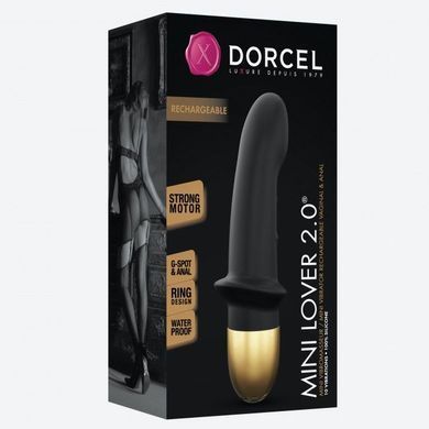 Вібратор Dorcel Mini Lover Black 2.0 перезаряджуваний, для точки G і масажу простати &mdash; купити в інтим-бутику EroticToys