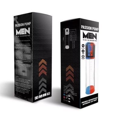 Автоматична вакуумна помпа Men Powerup Passion Pump Red, LED-табло, перезаряджувана, 8 режимів &mdash; купити в інтим-бутику EroticToys
