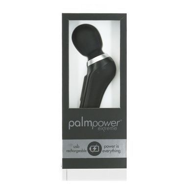 Потужний вібромасажер PalmPower Extreme - Black, 7 режимів, гнучка головка, перезаряджуваний &mdash; купити в інтим-бутику EroticToys