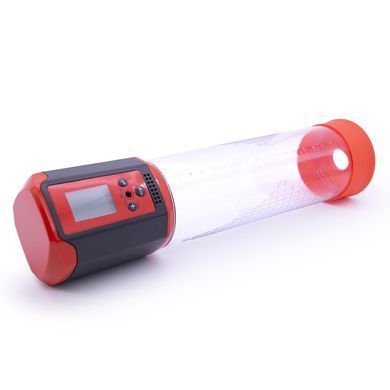 Автоматична вакуумна помпа Men Powerup Passion Pump Red, LED-табло, перезаряджувана, 8 режимів &mdash; купити в інтим-бутику EroticToys