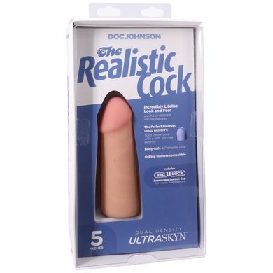 Фалоімітатор Doc Johnson The Realistic Cock ULTRASKYN - 5 Inch Vanilla &mdash; купити в інтим-бутику EroticToys